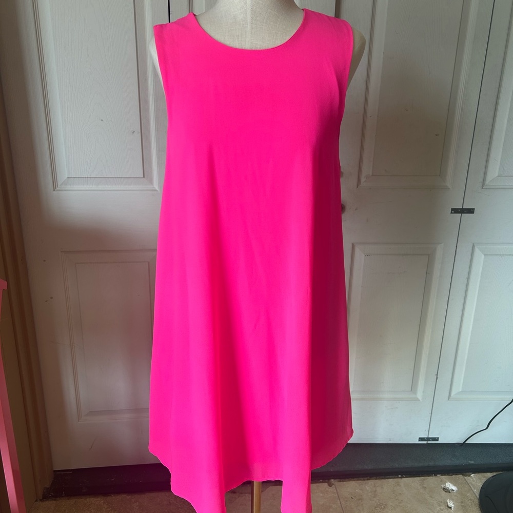 Pink Sleeveless Babydoll Dress